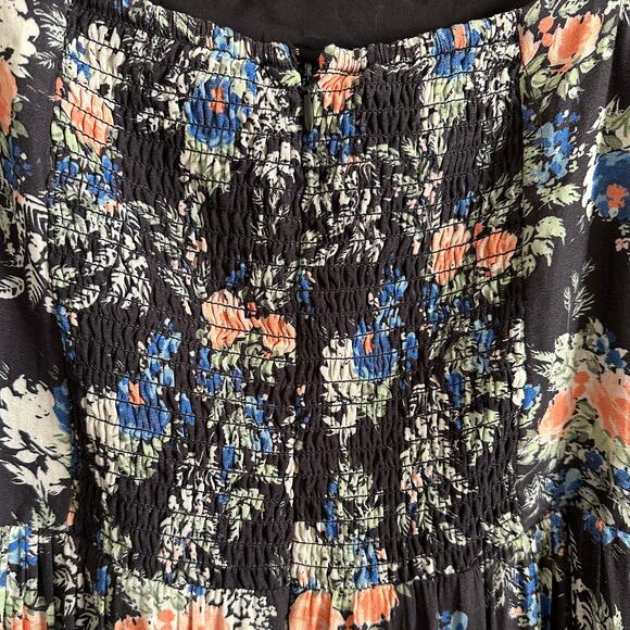 WAYF | Flowy Floral Peasant Style Midi Dress | Long Sleeve Women's Size Medium - Picture 6 of 6